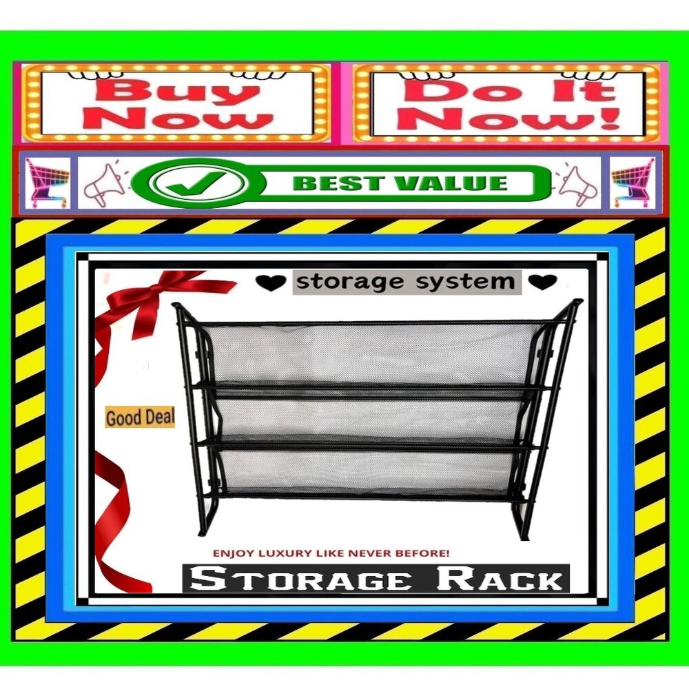 📢 Essentials➕🆒 SHOE STORAGE Metal SHOE ORGANIZER Space Save RACK 💸BUY NOW‼️🟢